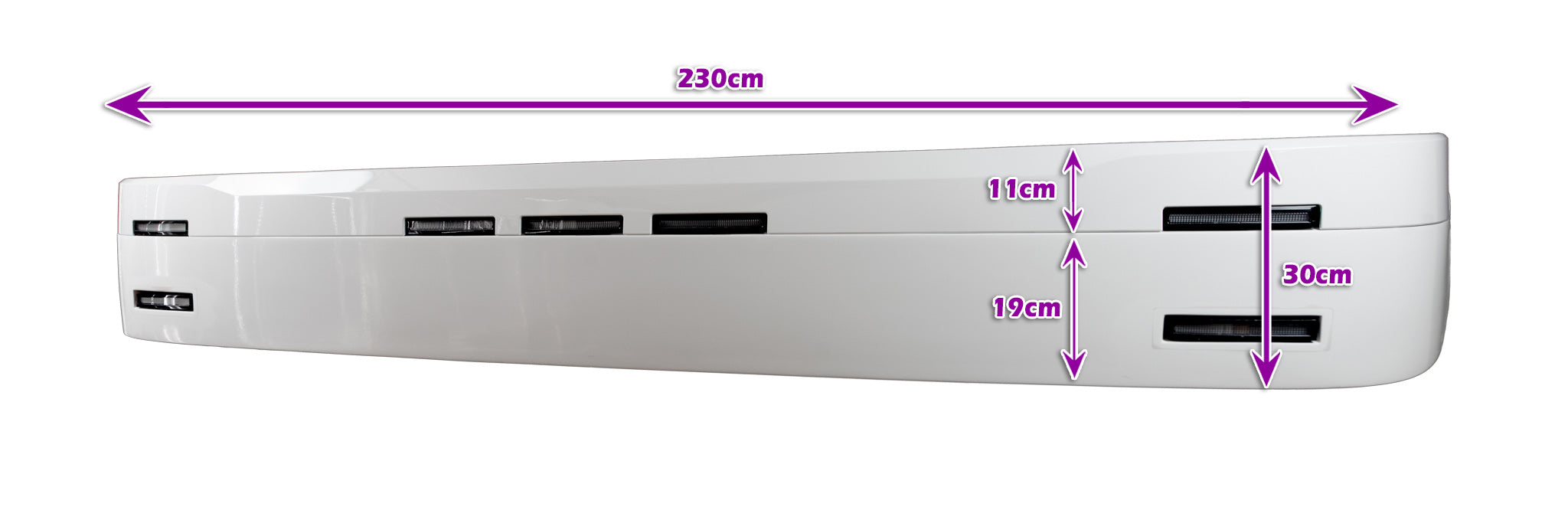 Solskjerm flat 30cm 2lys Scania NG
